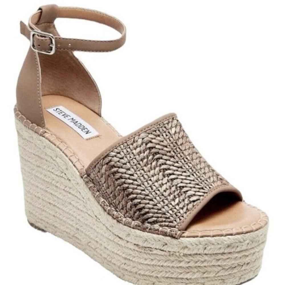 Steve Madden Platform Sandals Wedges Sway  Size 8